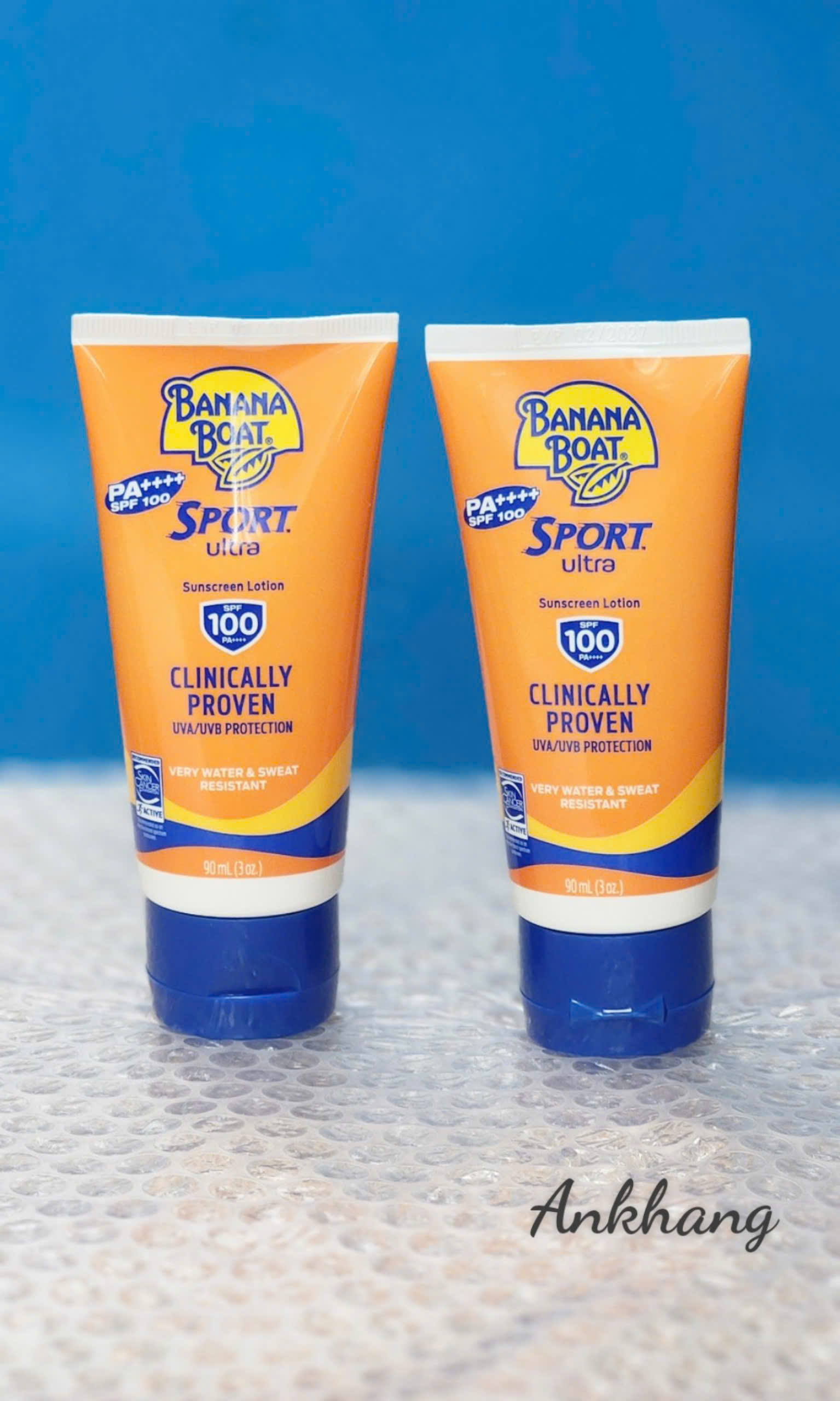 Combo 2 Tuýp Kem Chống Nắng Banana Boat Sport Ultra SPF100 PA++++ 90ml - Nhập khẩu Mỹ