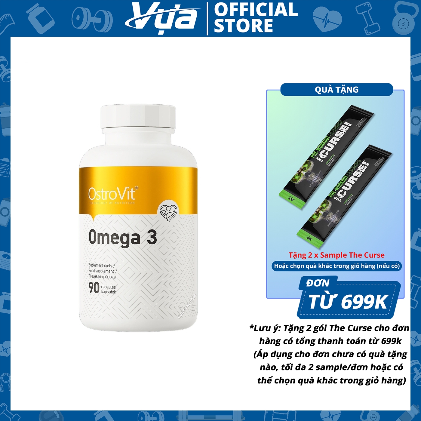 Viên uống OstroVit - Omega 3 - Hỗ trợ tim mạch, não bộ và khớp Chính Hãng
