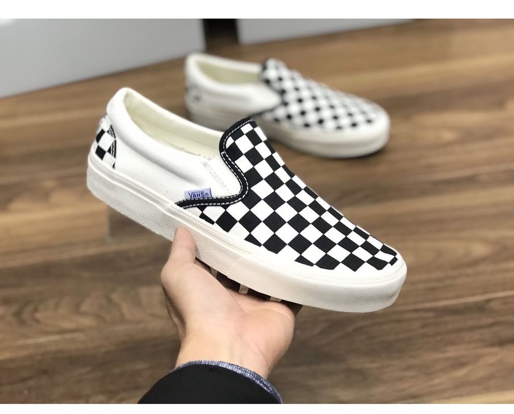 Giày 𝐕𝐀𝐍𝐒 Caro Slip-on lười nam nữ Giày sneaker lười hot nhất 2021