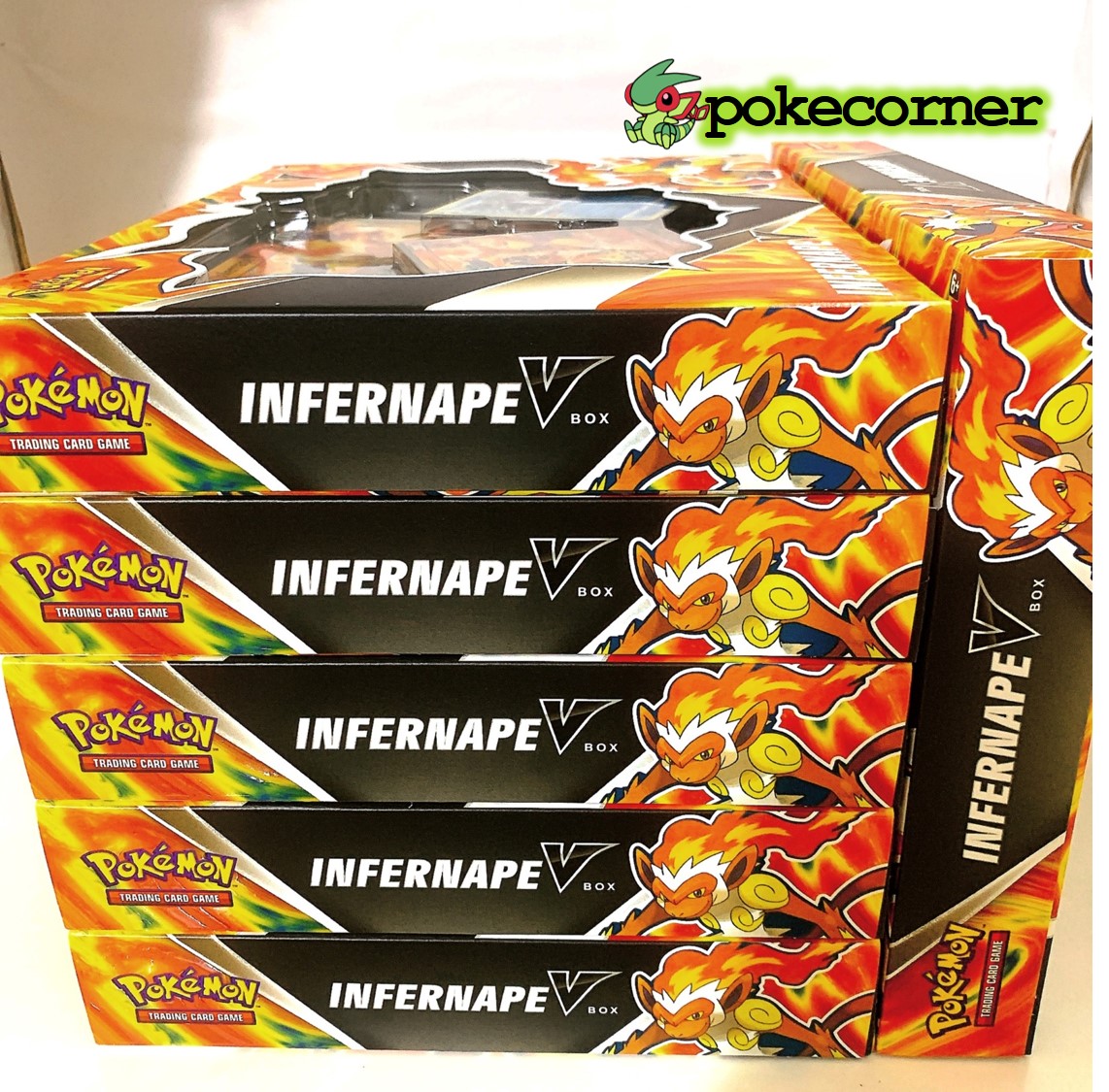 Hộp bài pokemon tcg infernape v box khỉ lửa cấp 3 chính hãng 100%, lost origin, 3 promo 4 pack - pokecorner