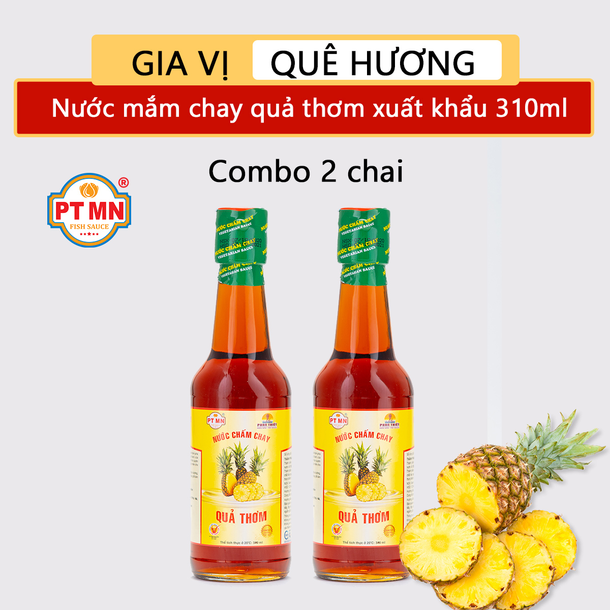 Nước mắm chay phan thiết mũi né hảo hạng từ trái thơm xuất khẩu 310ml