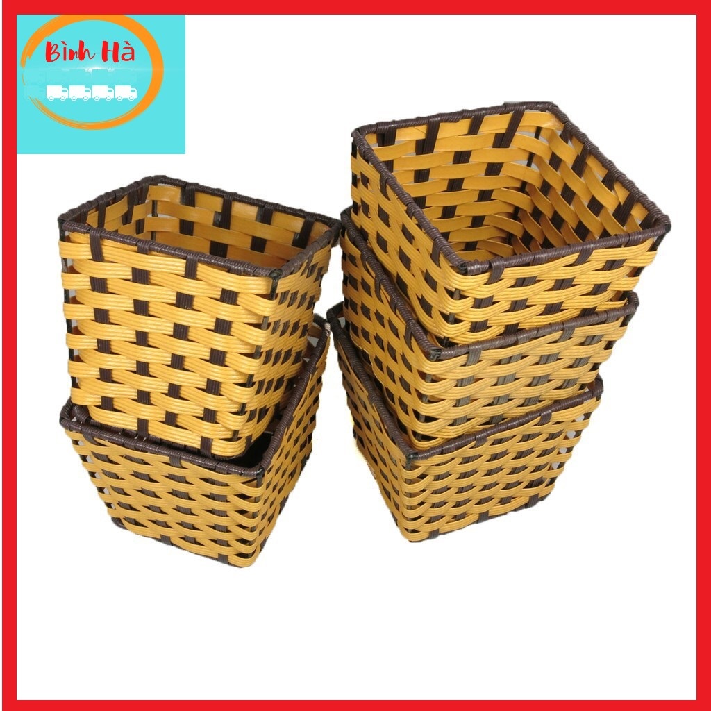 Giỏ đựng giấy ăn, rổ đựng giấy ăn giả mây