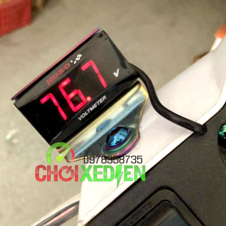 báo volt xe máy xe điện 12-150v