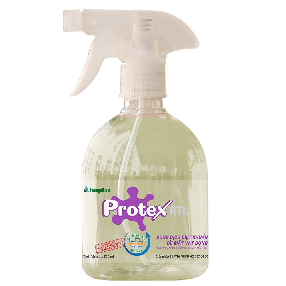 [HCM]Dung dịch diệt khuẩn bề mặt vật dụng bàn ghế bàn phím tay nắm cửa Protex RTU 500ml