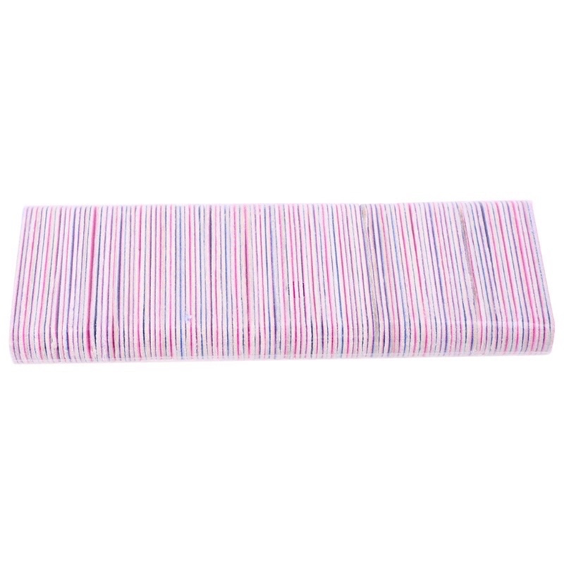 Lốc 100 dũa mini làm nail, nhám 2 mặt