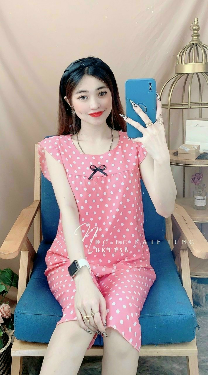 Đồ bộ lửng mặc nhà kate lụa họa tiết - đồ bộ nữ - đồ thun mặc nhà - Kim Thanh Shop Online