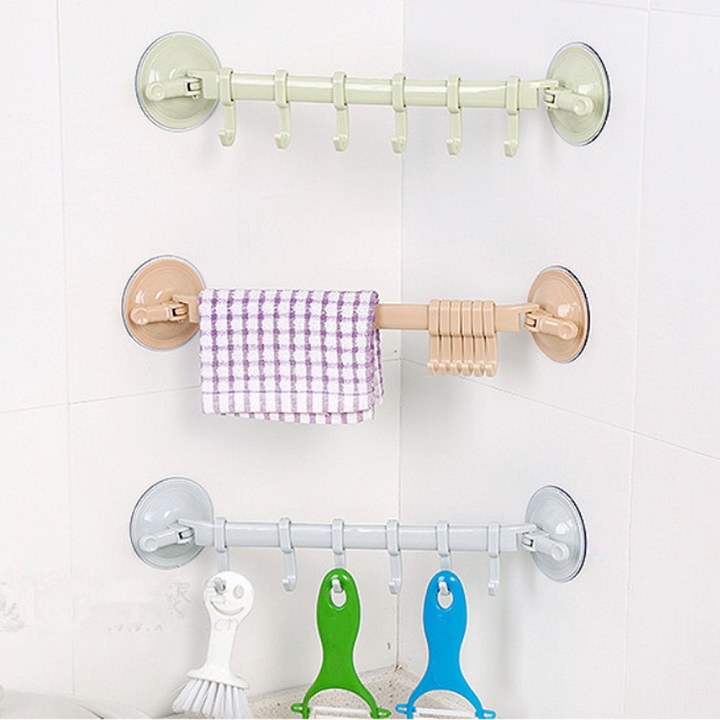 Combo 3 móc treo đồ hút chân không đa năng nhựa PP - Móc treo đồ phòng tắm - Móc treo đồ phòng bếp - Móc treo đồ đa năng hút chân không BH851