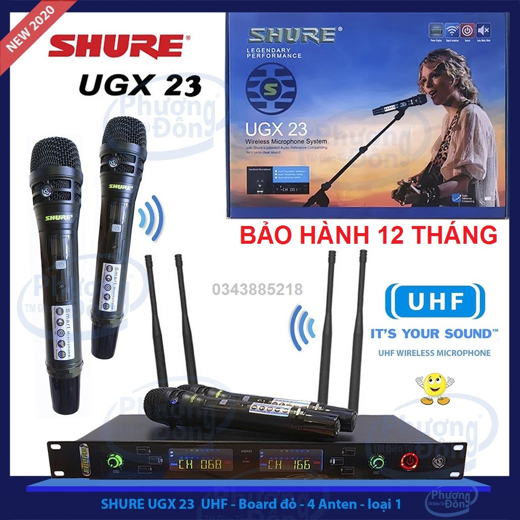 Mic Không Dây shure Ugx23 Chuyên Nghiệp - micro karaoke shure ugx23
