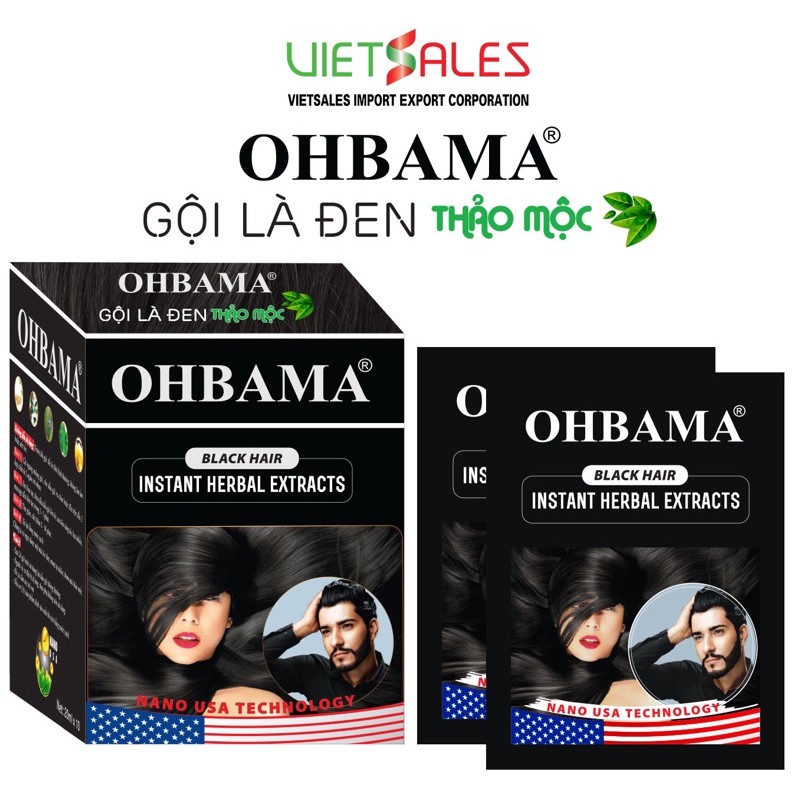 Gội là đen Ohbama - Gói lẻ - Thành phần từ thảo dược
