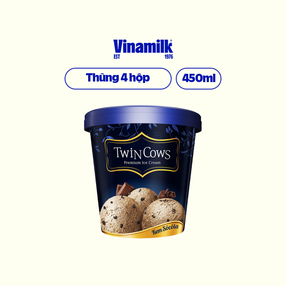 2 Boxes of Twin Cows Chocolate Cream 450ml