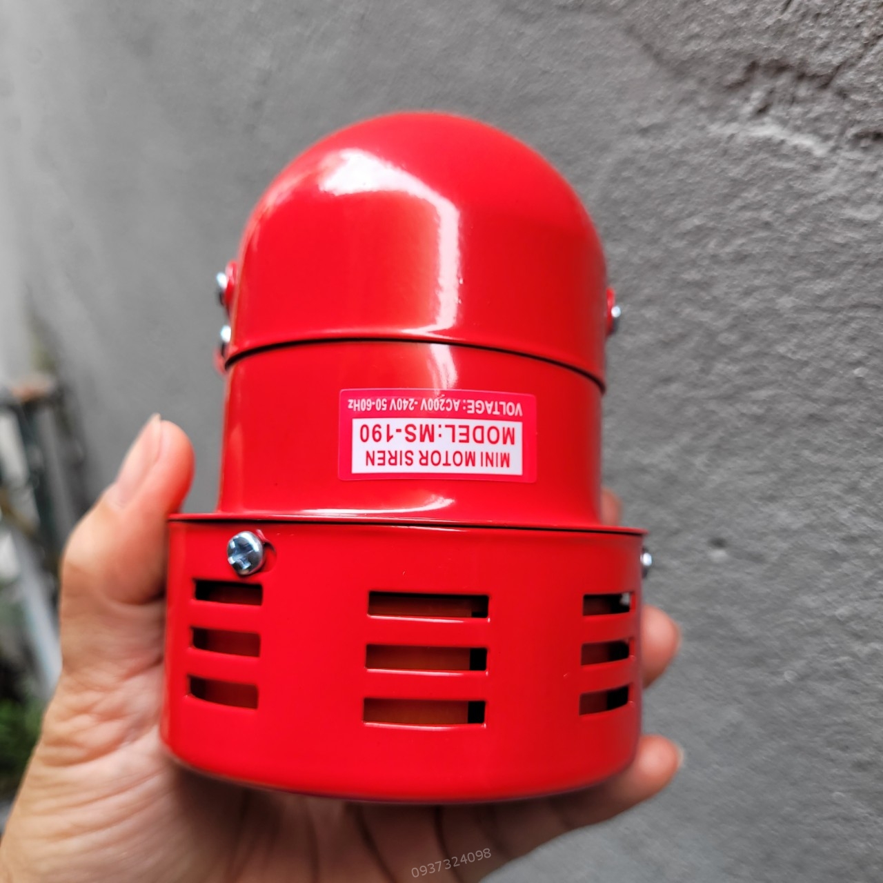 Còi báo động ms-190 sử dụng nguồn điện 12v và 220v, còi hú xé gió ms-190 dùng cho báo dộng báo cháy. còi hụ giá tốt