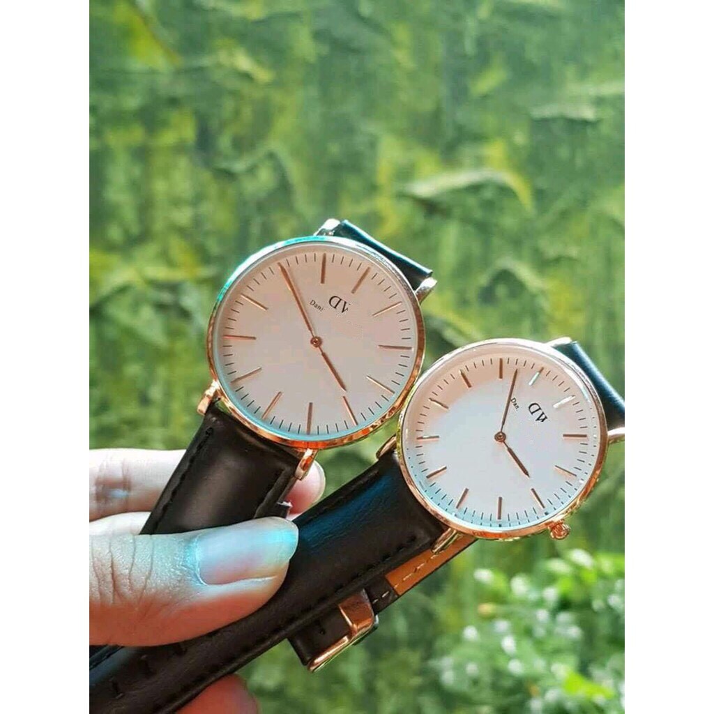 Đồng hồ nam nữ dây da D8732 sang trọng lịch lãm