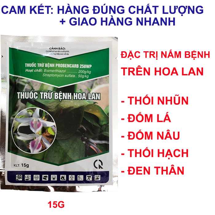 Trừ nấm bệnh hoa lan ; trừ bệnh thối nhũn hoa lan; trừ bệnh đốm lá hoa lan; trừ bệnh thối hạch hoa lan; trừ bệnh đen thân hoa lan; trừ bệnh đốm nâu hoa lan