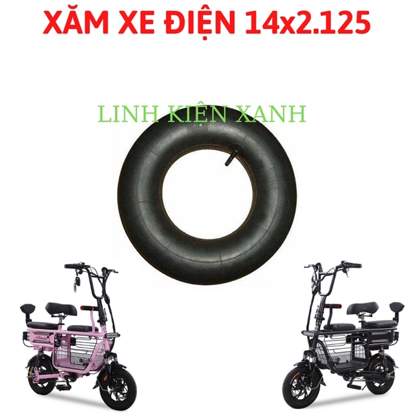 Xăm và lốp, vỏ, ruột xe điện 14x2.125 blackcat