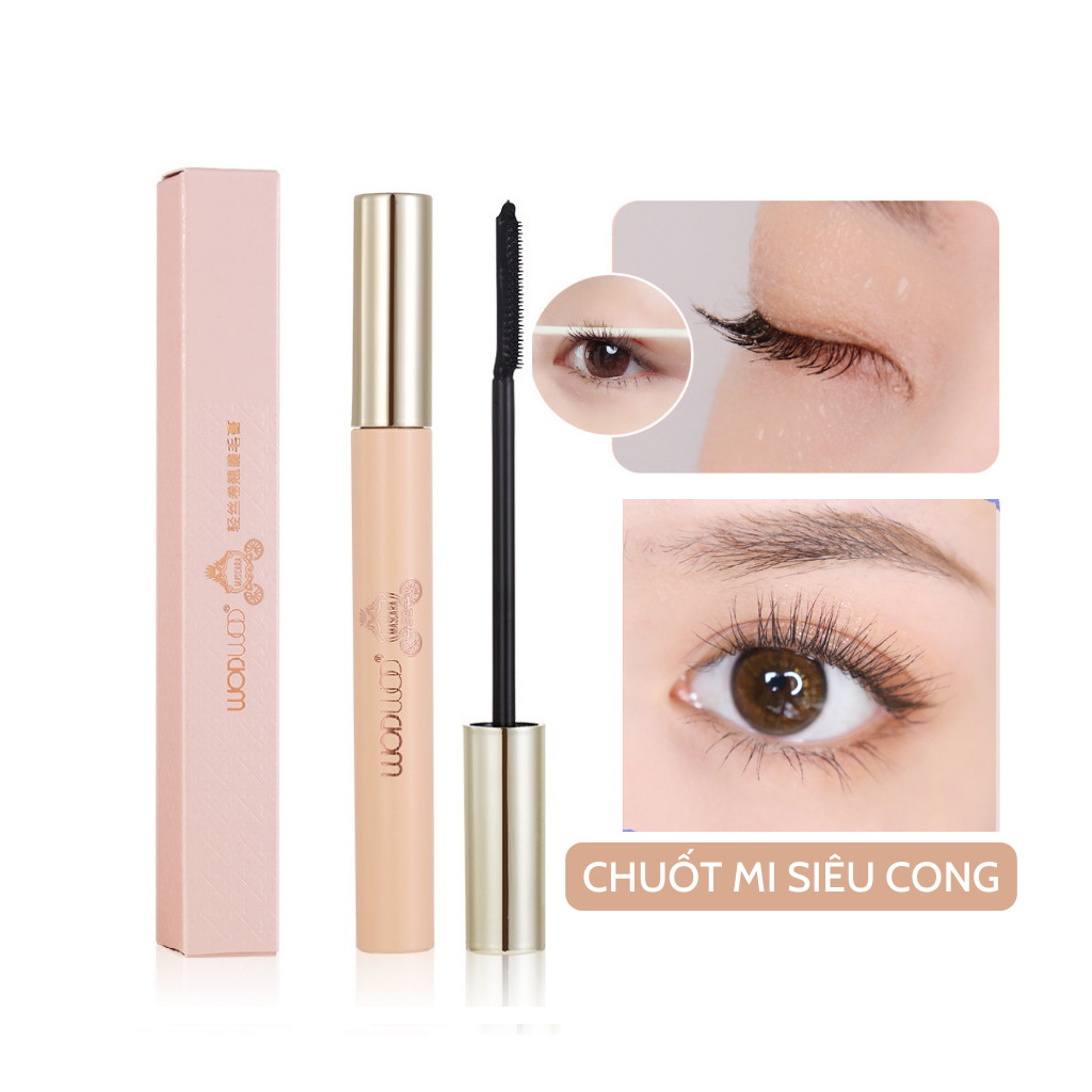 Chuốt mi mascara làm cong và dài mi không lem wodwod light silk curl w913
