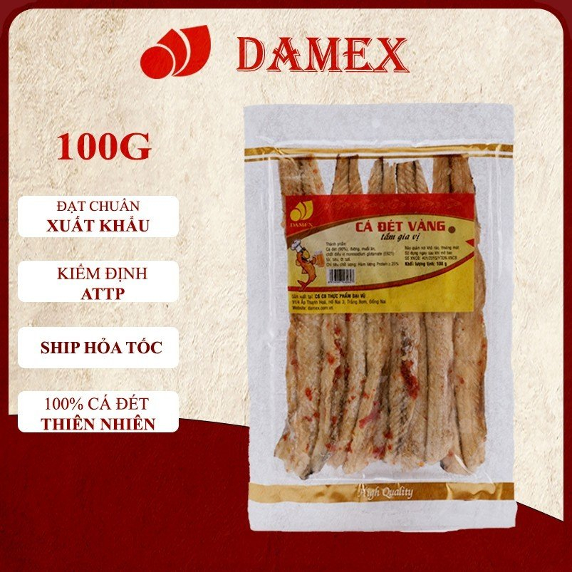 Khô cá đét nướng tẩm gia vị damex 100g cá đét khô ngon thơm chất lượng