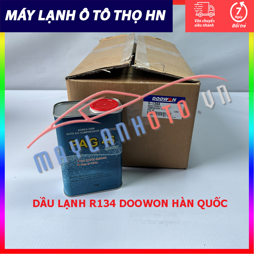 Dầu (nhớt) lạnh PAG100 - PAG46 (1 lít) dùng cho hệ thống điều hòa ô tô Hàng DOOWON Hàn Quốc