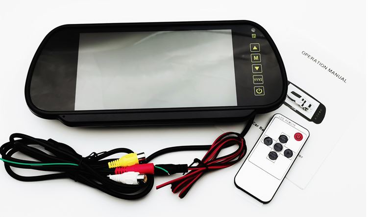Màn hình gương 7inch ahd/ccd có remote