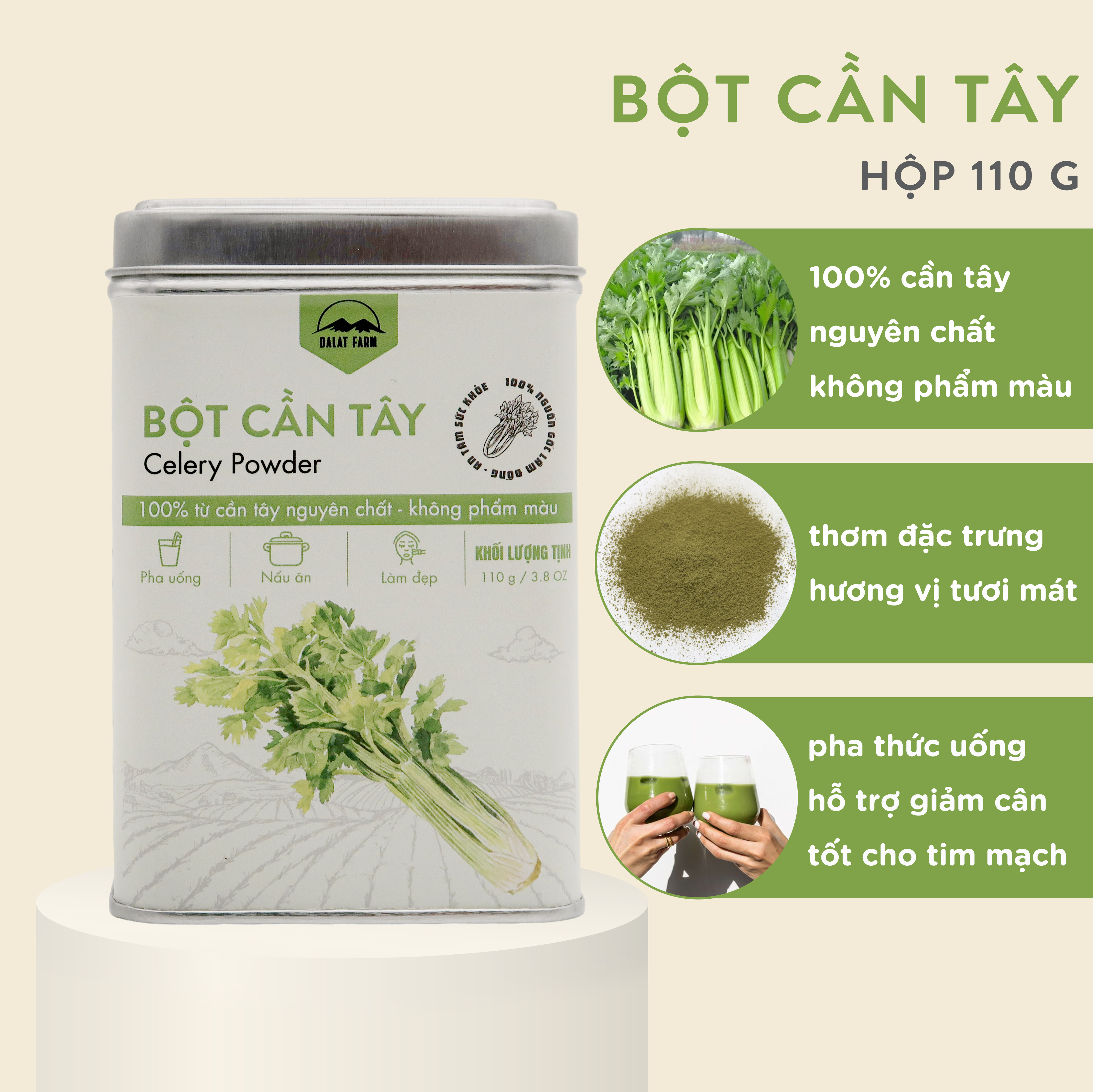 Bột cần tây dalat farm - hộp 110gr