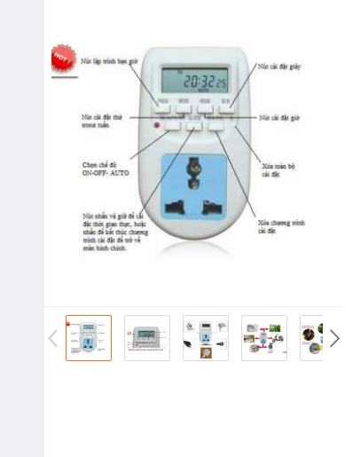 Ổ cắm hẹn giờ bật tắt tự động Digital Timer AL-06 220v 10A hàng cao cấp