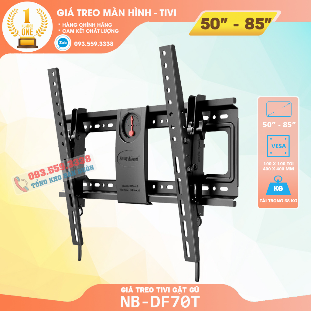 Giá Treo Tivi Gật Gù NB DF70T 50 - 55 - 65 - 75 - 85 Inch - Khung Treo Tivi Điều Chỉnh Góc Nghiêng