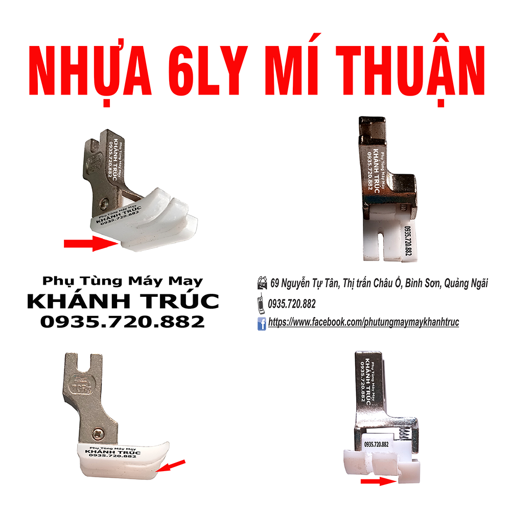 Chân vịt nhựa mí 6ly máy may công nghiệp 1kim