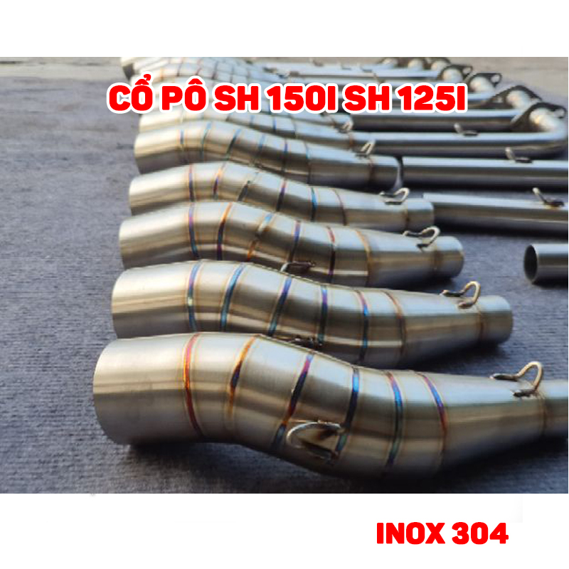 Cổ pô SH 150i SH 125i 2020 2019, inox 304 cao cấp