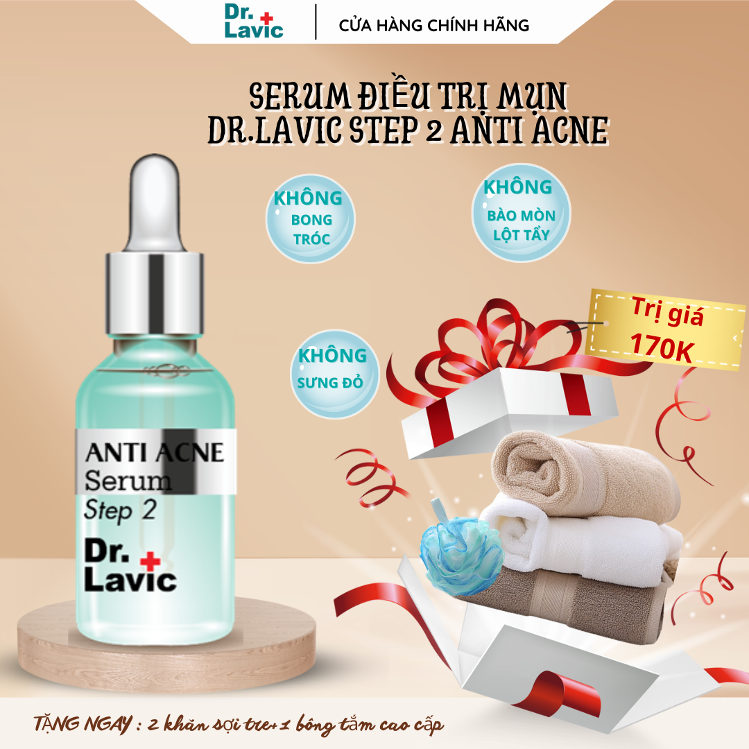Serum trị mụn step 2: anti acne serum - dr.lavic anti acnes step 2