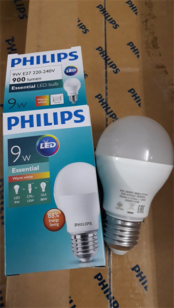 Led Bulb Philips 9W ánh sáng trắng/vàng