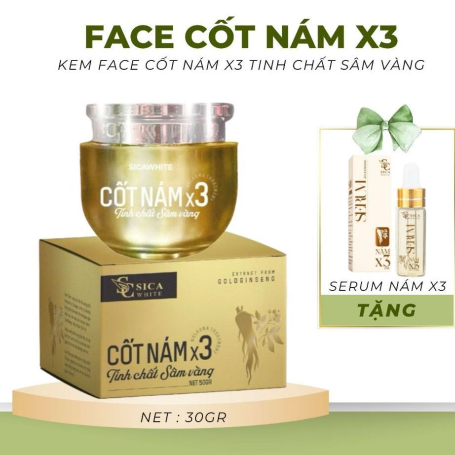 Kem cốt nám X3 Sica kèm serum cốt sâm