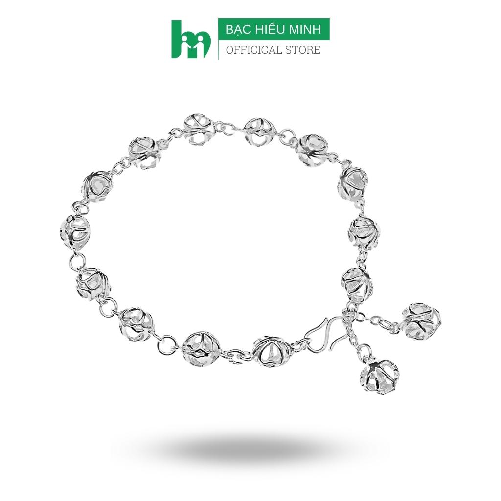 Lắc tay nữ bí ngô loại to bạc hiểu minh ltu470s