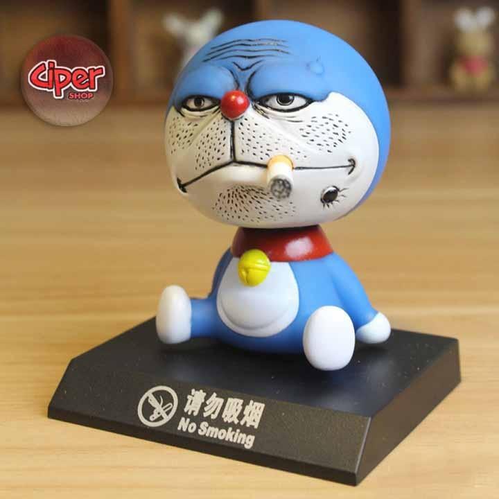 mô hình nhân vật- mô hình doremon lắc đầu- Thú nhún Emoji Lò Xo lắc đầu