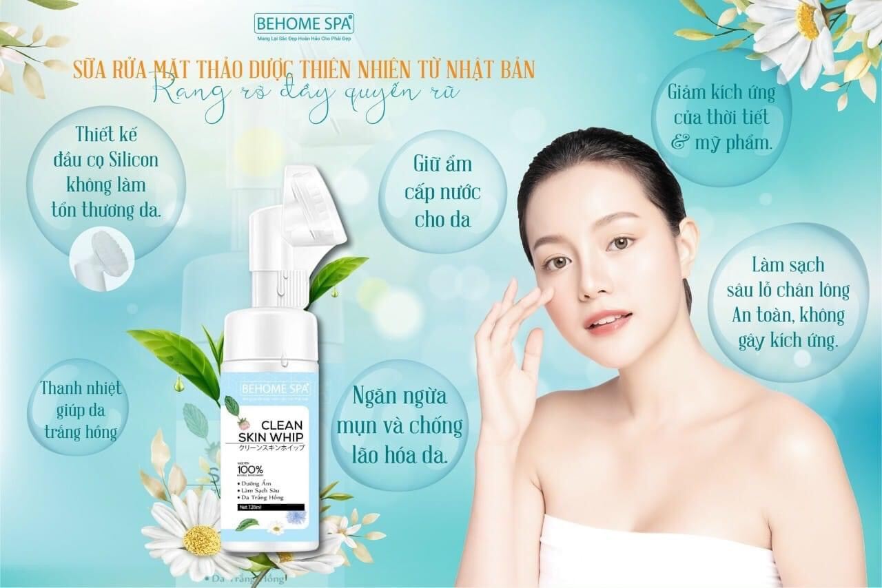 Sữa rửa mặt thảo dược thiên nhiên behome spa