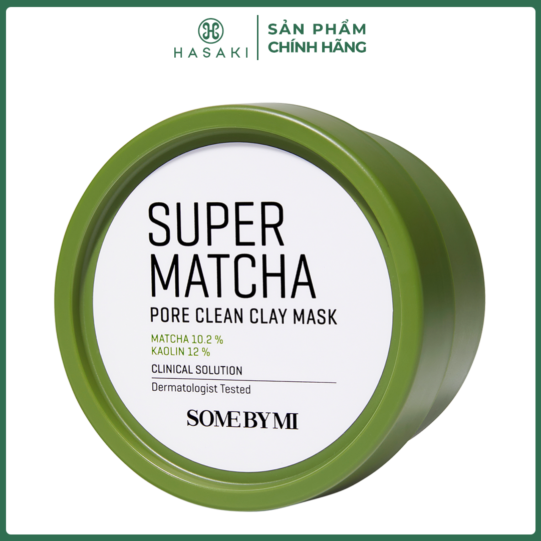  Mặt Nạ Some By Mi Đất Sét Trà Xanh Thu Nhỏ Lỗ Chân Lông 100g Super Matcha Pore Clean Clay Mask Hasaki Sản Phẩm Chính Hãng 