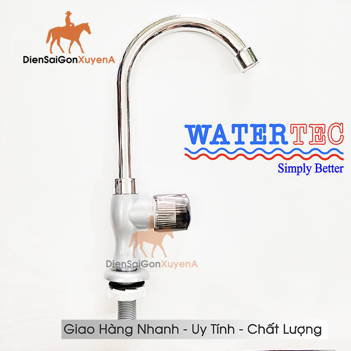 Vòi xả, vòi rửa chén bát âm bồn ống inox (bạc) nhựa WT0012 Watertec Malaysia - Ngô Gia Tools