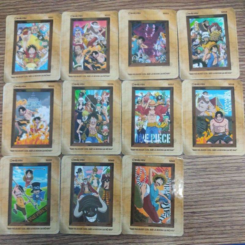 Combo 10 thẻ in tặng 1 One Piece Toonies Boom.