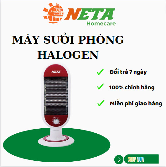 Máy Sưởi Phòng Hồng Ngoại Halogen Neta Sưởi Ấm