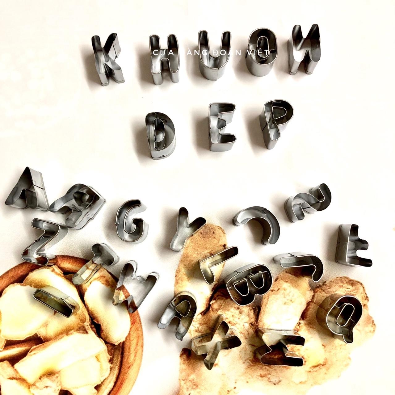 Khuôn bánh hình chữ - set khuôn 26 chữ cái
