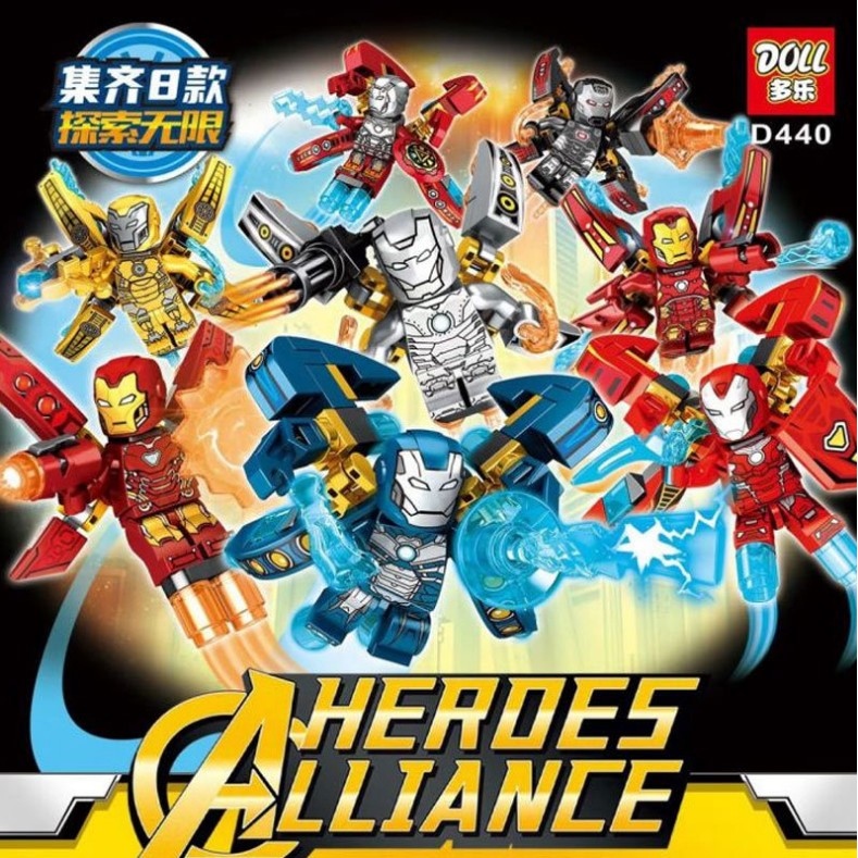 Mô hình lego Mô hình đồ chơi lắp ráp Nhân vật hoạt hình Lego❁❃♂ Lego Iron man mô hình lắp ghép minicos đồ chơi Marvel
