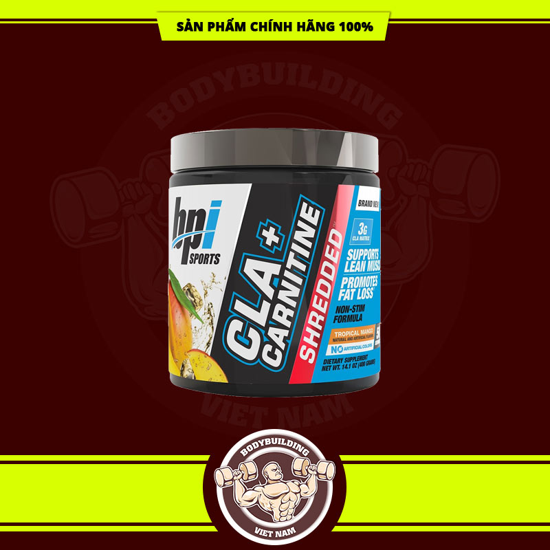 Vị snow cone - cla + carnitine shredded hỗ trợ cơ bắp và giảm cân hiệu quả vị trái cây 50 lần dùng bpi sports