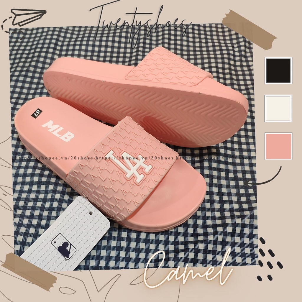 ✕ Dép Nữ Quai Ngang Thời Trang Dép Lê Nữ MLB LA Cao Su Dập Nổi Hàng Đẹp 20SHOES