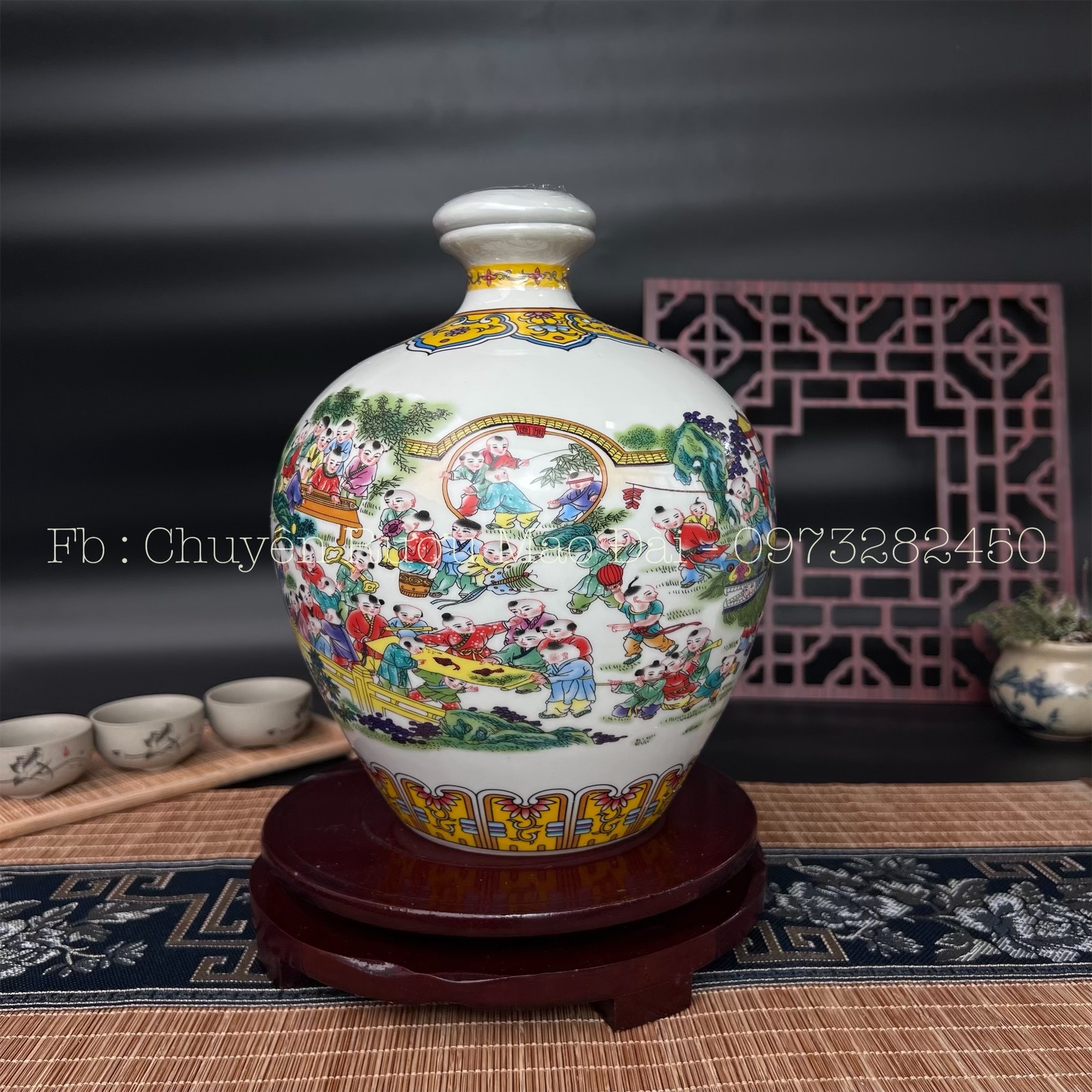 Con cháu sum vầy chum 2500ml men ngũ cốc nguyên chất.
