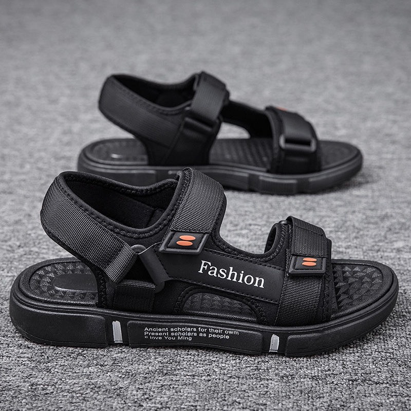 Dép sandal nam Fashion 2 quai, vải thoáng khí, đế cao su non cực êm chân