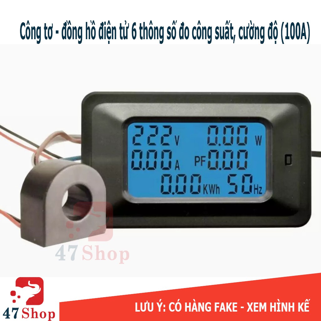 Công tơ - đồng hồ điện tử 6 thông số đo công suất, cường độ