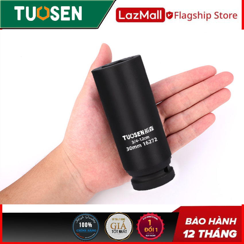 Đầu cắm lục giác 3/4 inch, tuýp lục giác thân dài 8cm, 12cm - với đầu 19mm tuosen