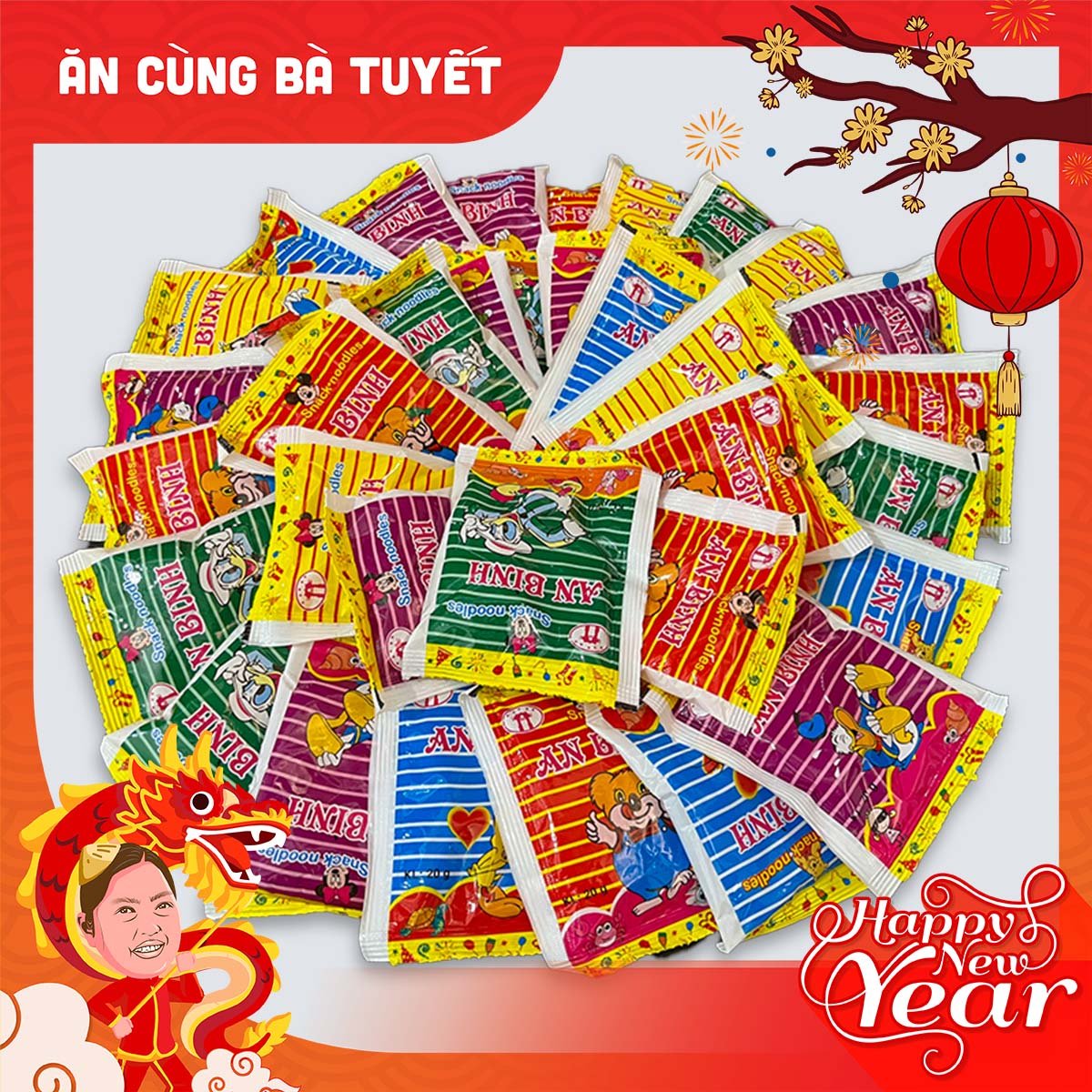 Combo 20 gói mì tôm trẻ em - đồ ăn vặt -ăn cùng bà tuyết