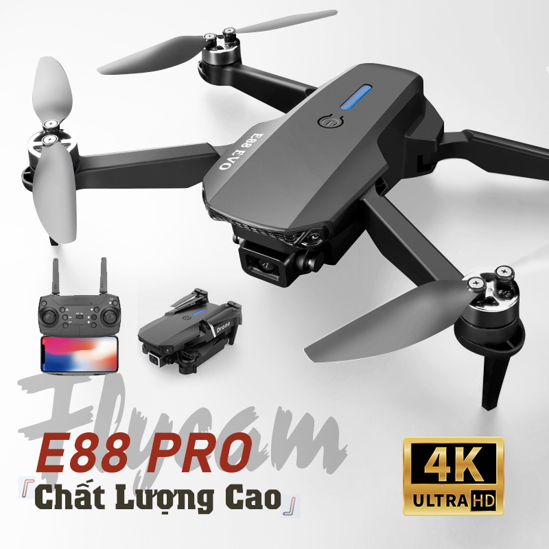 Máy Bay Camera Flycam Drone Camera HD 4K FPV 5000M Cảm Biến Tránh Vật Cản Xoay 360 Độ