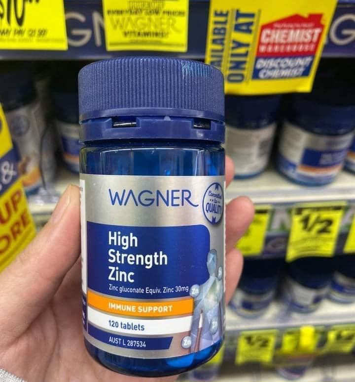 kẽm Wagner High Strength Zinc 120 Tablets - CHUẨN ÚC