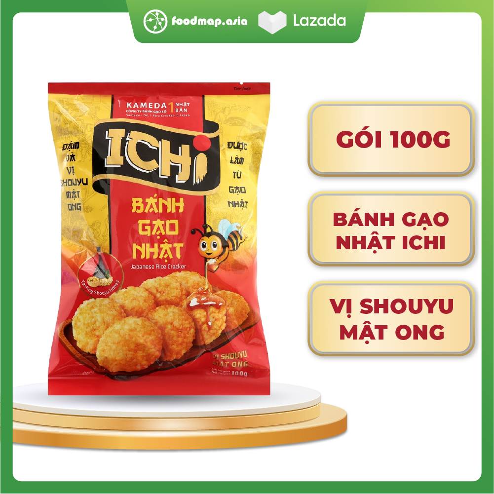 Bánh Gạo Nhật ICHI - Vị Shouyu Mật Ong - Gói 100G