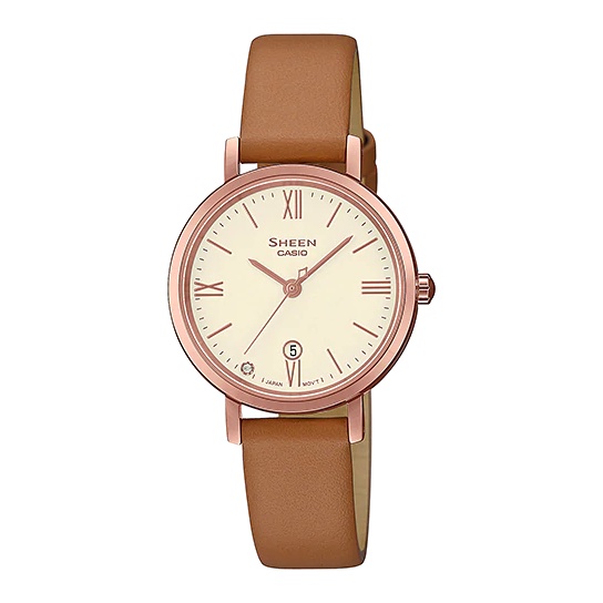 Đồng Hồ Casio Sheen Nữ Dây Da SHE-4540CGL-9AUDF